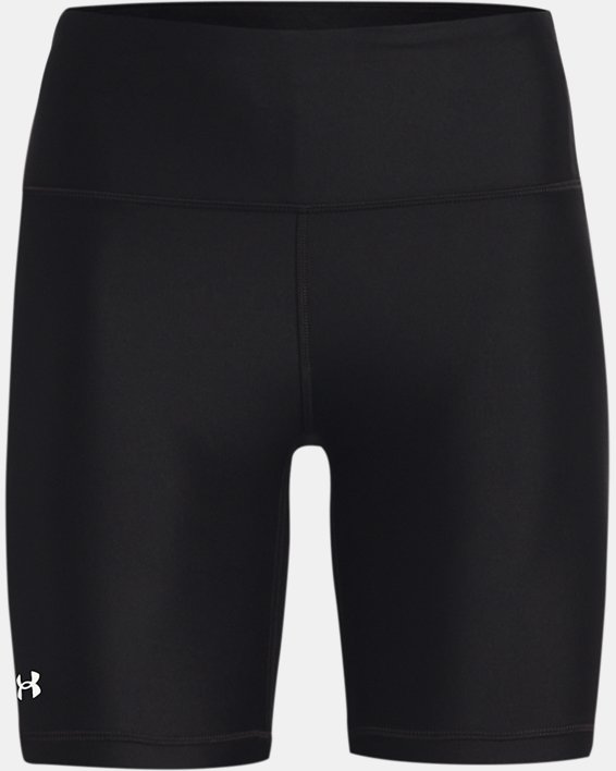 Women's HeatGear® Bike Shorts, Black, pdpMainDesktop image number 4